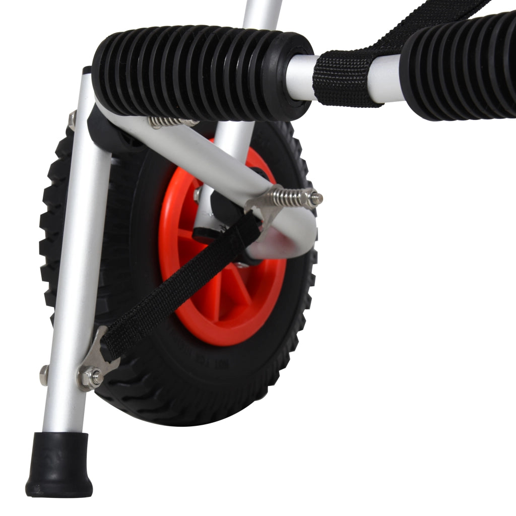 Carrello Trasporto Pieghevole per Kayak ¨C Xylo ¨C Alluminio 75kg 57,5x33x24cm Argento