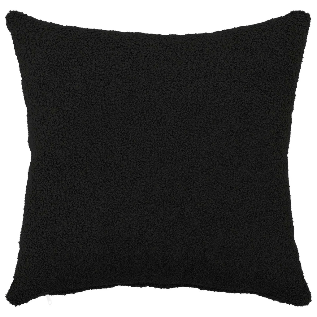 Federa 6 pcs HEERLEN Nero 40 x 40 cm Bouclé 908492