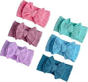 6 Set di Fasciature per Capelli in Nylon per Bambine - Fasciature per Capelli Esterne per Bambine - Bambini da 0 a 3 anni.