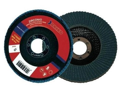 10 PZ DISCHI LAMELLARI ZIRCONIO SPECIFICI PER ACCIAIO INOX GRANA 60  MM. 115