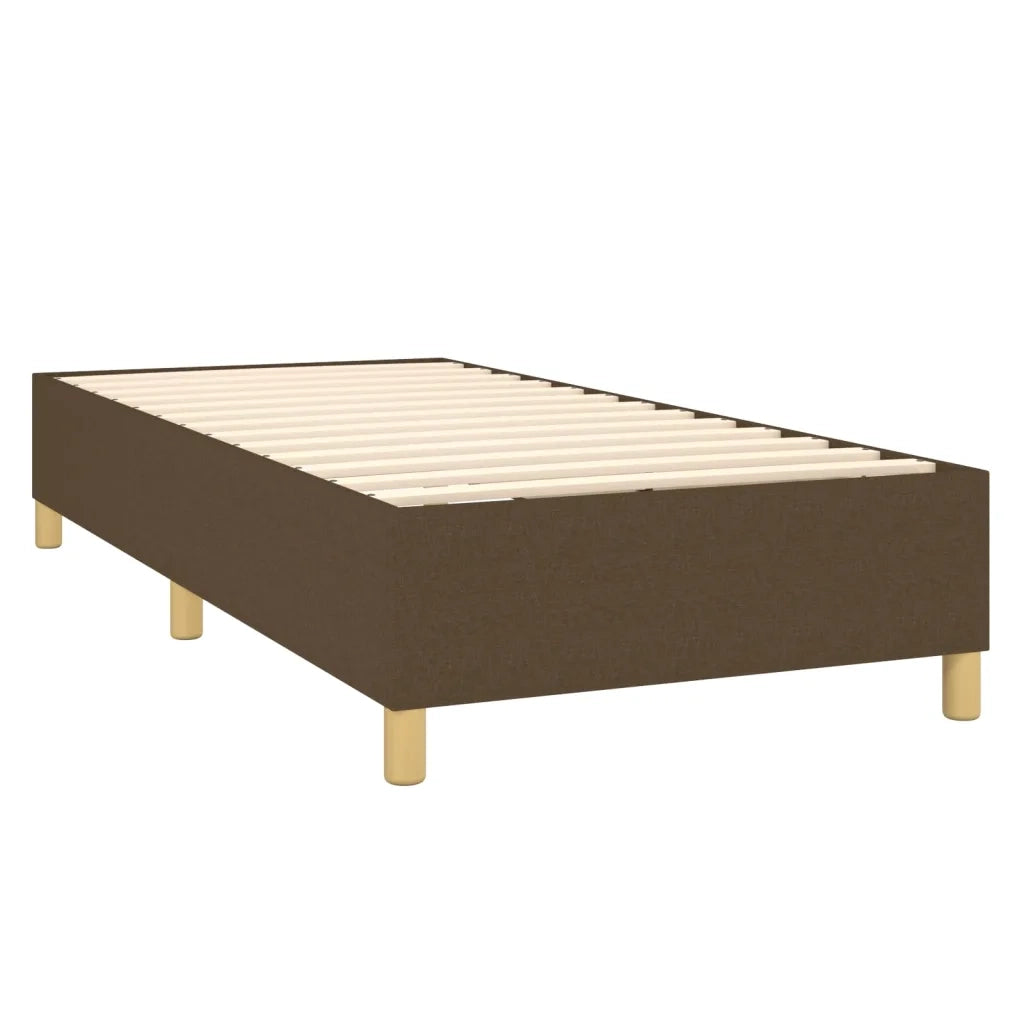 Giroletto a Molle con Materasso Marrone Scuro 90x200 cm Tessuto 3142228