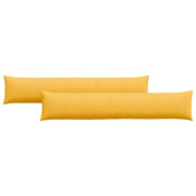 Cuscini da Divano 2 pz | Cuscini per sedie Giallo Chiaro 200 x 40 cm