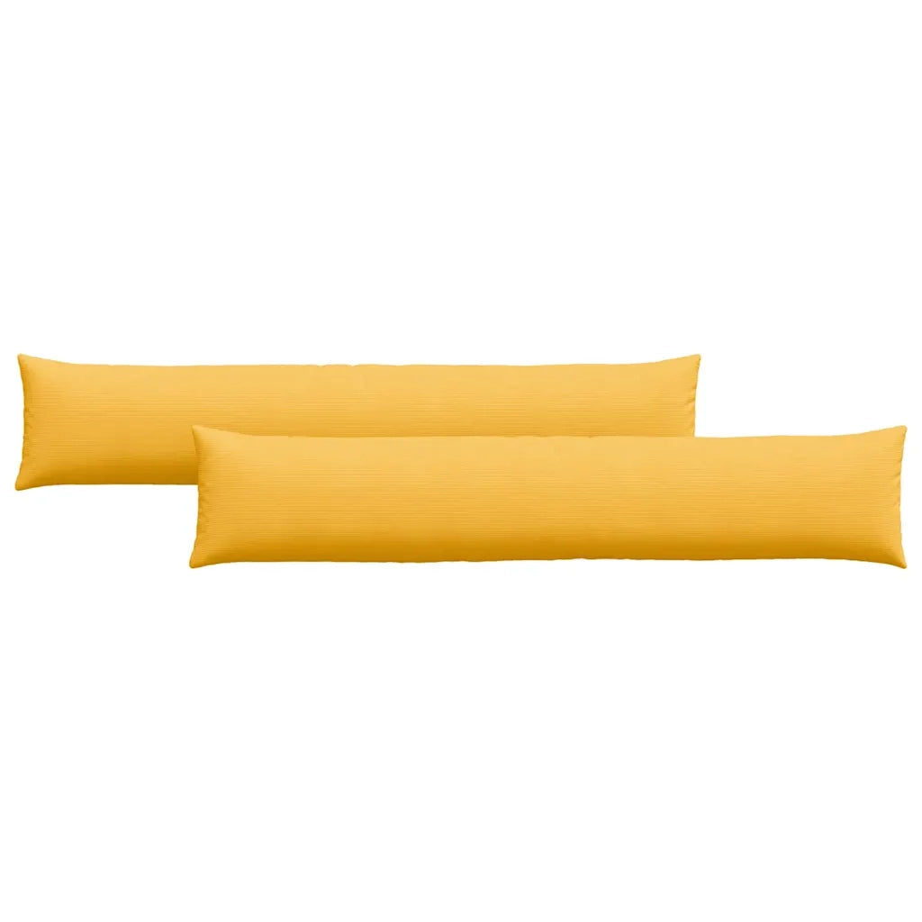 Cuscini da Divano 2 pz | Cuscini per sedie Giallo Chiaro 200 x 40 cm