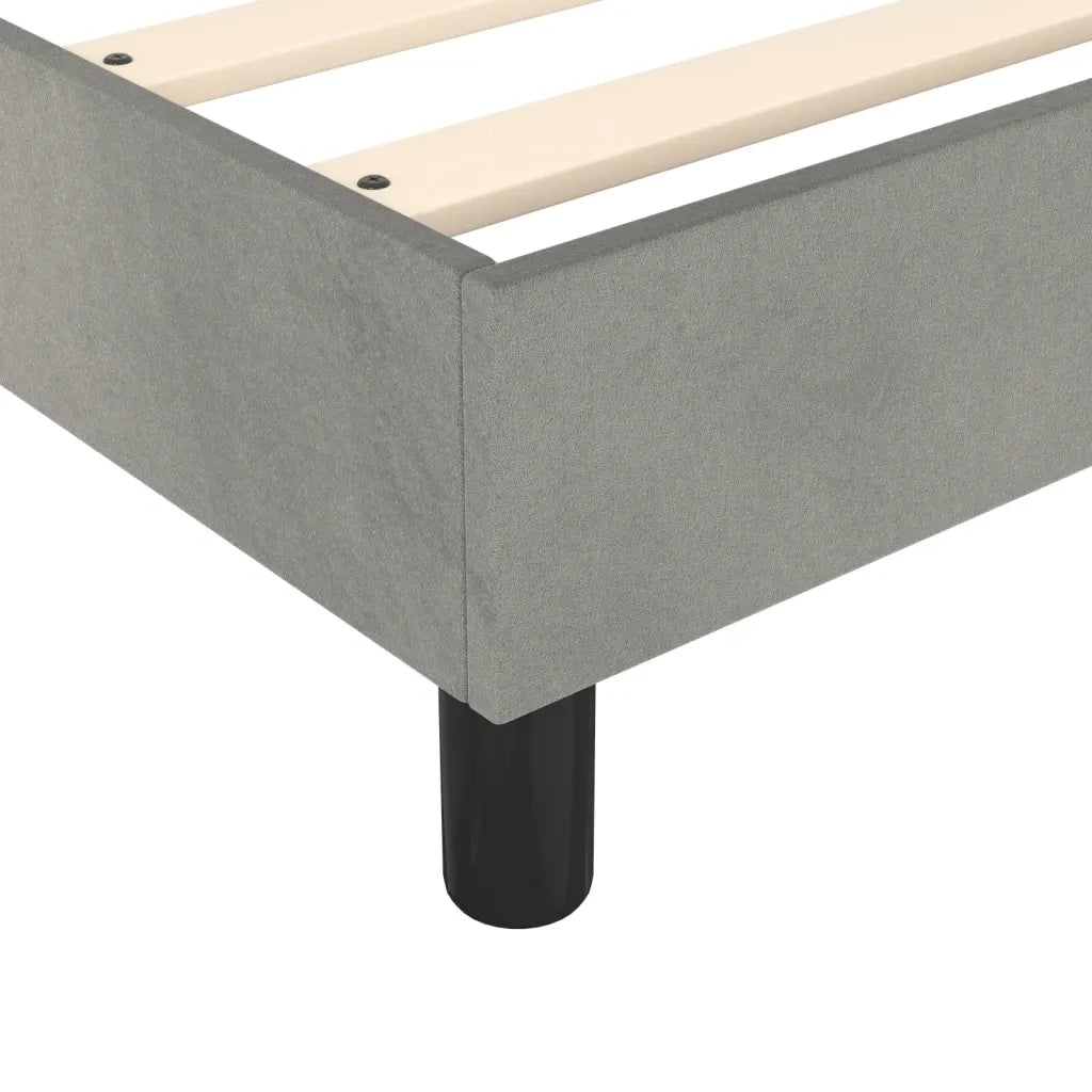 Letto matrimoniale | Letto per adulti | Struttura Letto a Rete a Molle Grigio Chiaro 200x200 cm Velluto