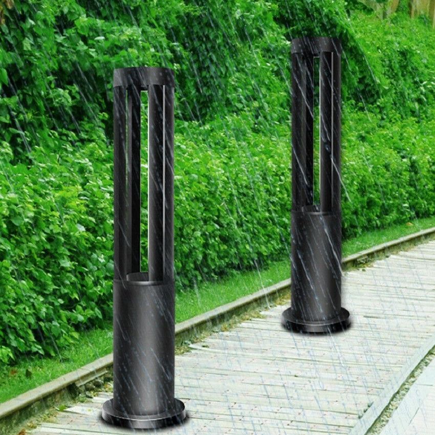 LAMPIONE PALO DA GIARDINO A LED IP65 ILLUMINAZIONE DA ESTERNO 15W NERO PER DECORAZIONI PRATO VIALETTI NERO LUCE BIANCA NATURALE