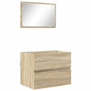 Set di mobili per il Bagno | Armadio da bagno Rovere Sonoma Legno multistrato