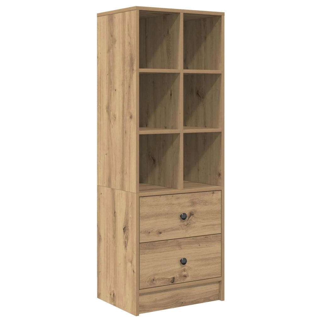 Scrivania | Tavolo da Ufficio con cassetto con lo scaffale 2 pz Rovere artigianale