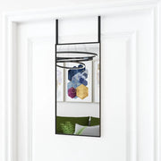 Specchio da Porta-Specchio da Appendere-Specchio Decorativo Nero 30x60 cm Vetro e Alluminio