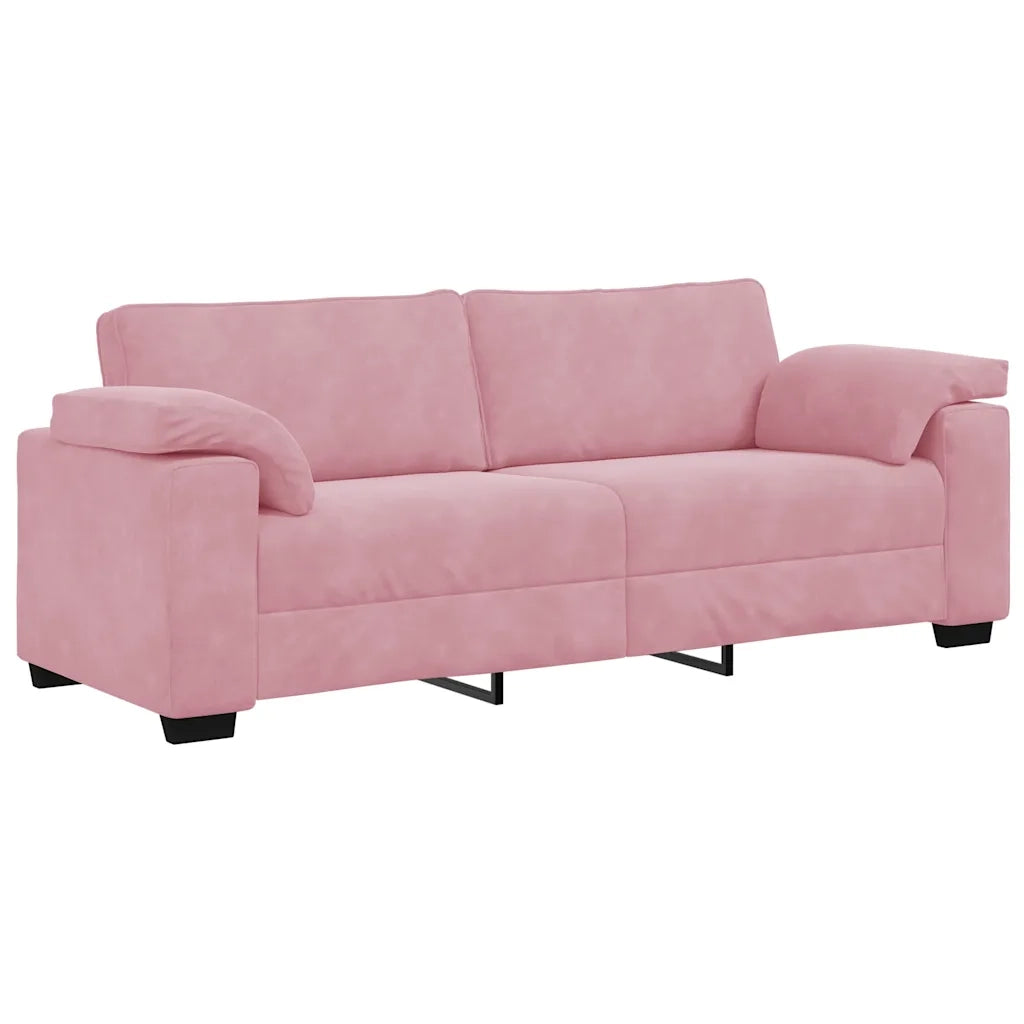 Set di Divani 3 pz con Cuscini rosa in Velluto 3324670