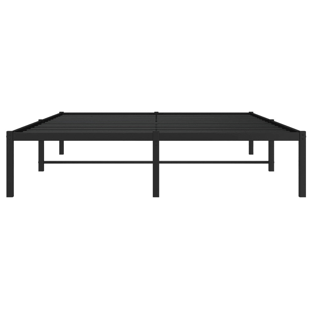 Letto matrimoniale | Letto per adulti | Giroletto in Metallo Nero 135x190 cm