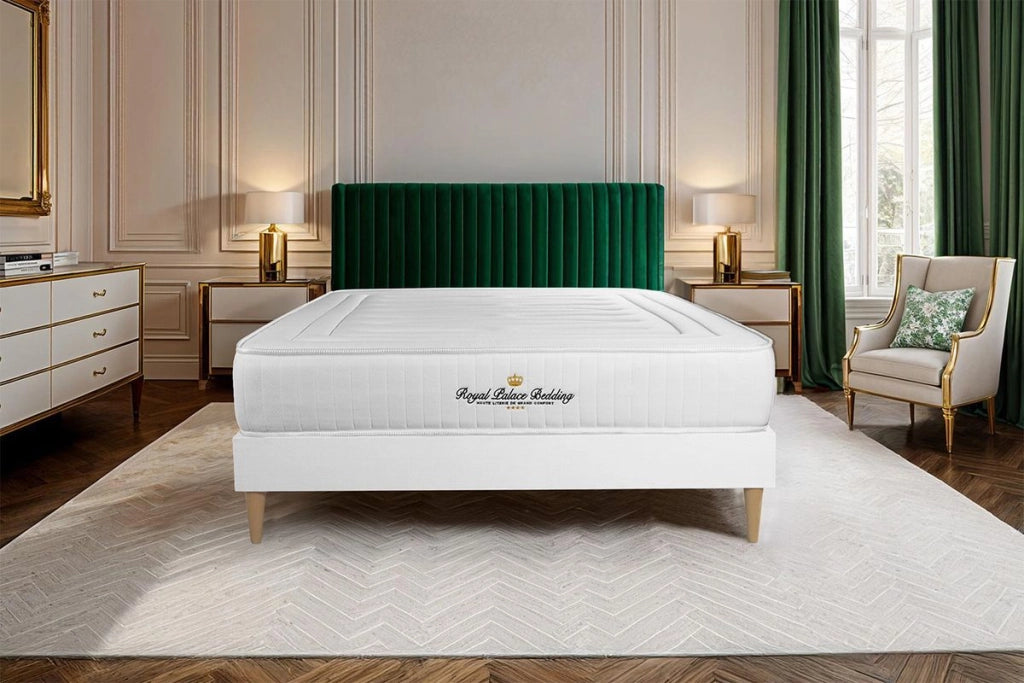 Materasso LANCASTER 150x200cm , Spessore : 22cm, Molle insacchettate e memory foam, Rigido, 3 zone di comfort