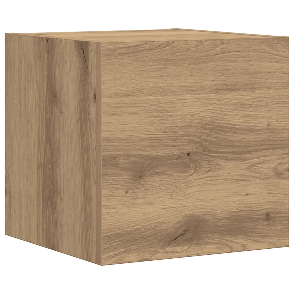 Set Mobile TV 7 pz | Armadietto TV | Mobile Porta TV Montato a Parete Rovere in Legno Multistrato