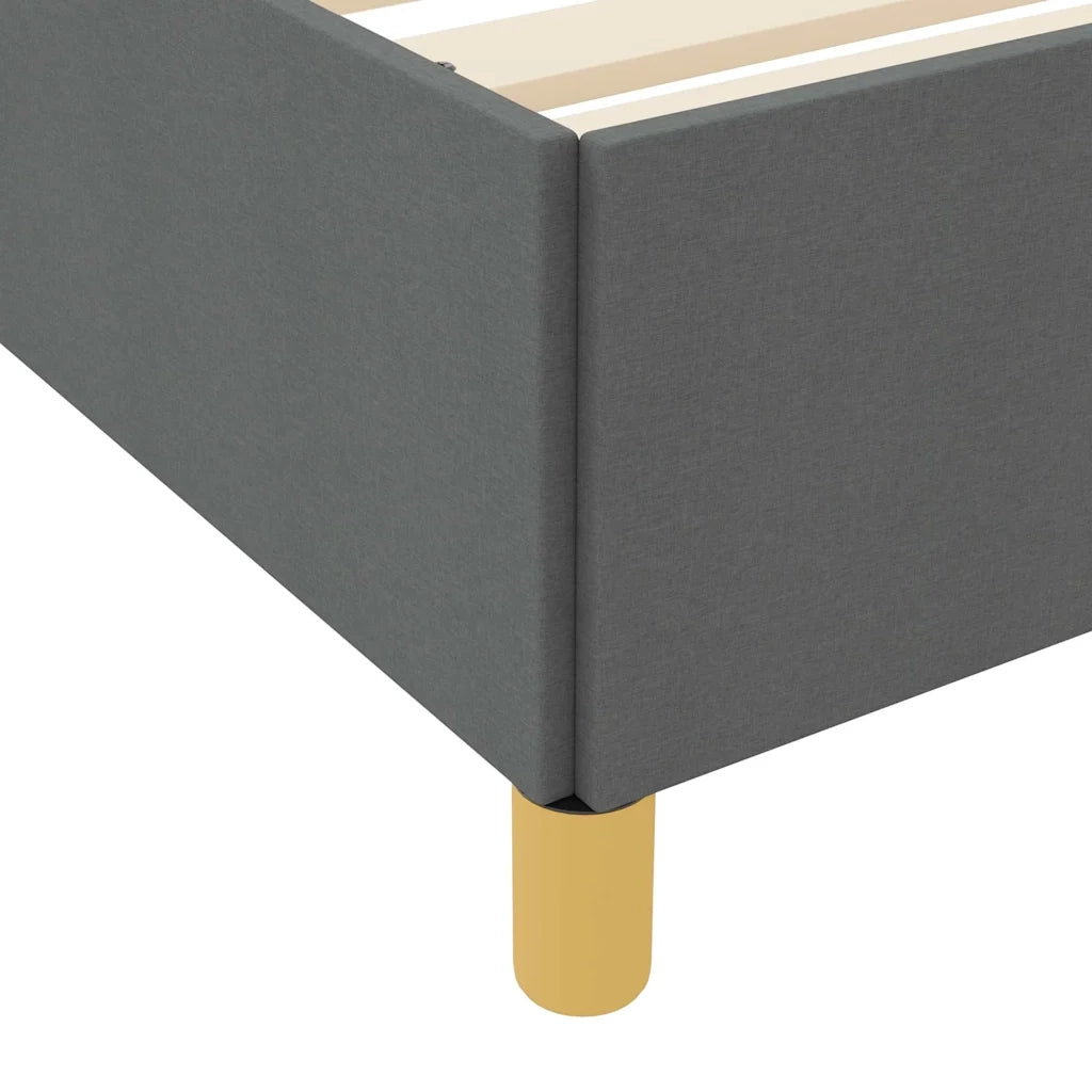 Struttura del letto-Giroletto Grigio scuro 90 x 200 cm Tessuto 195106