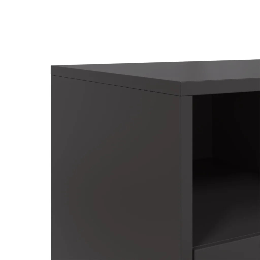 Mobile TV | Armadietto TV | Mobile Porta TV Nero 68x39x43,5 cm in Acciaio