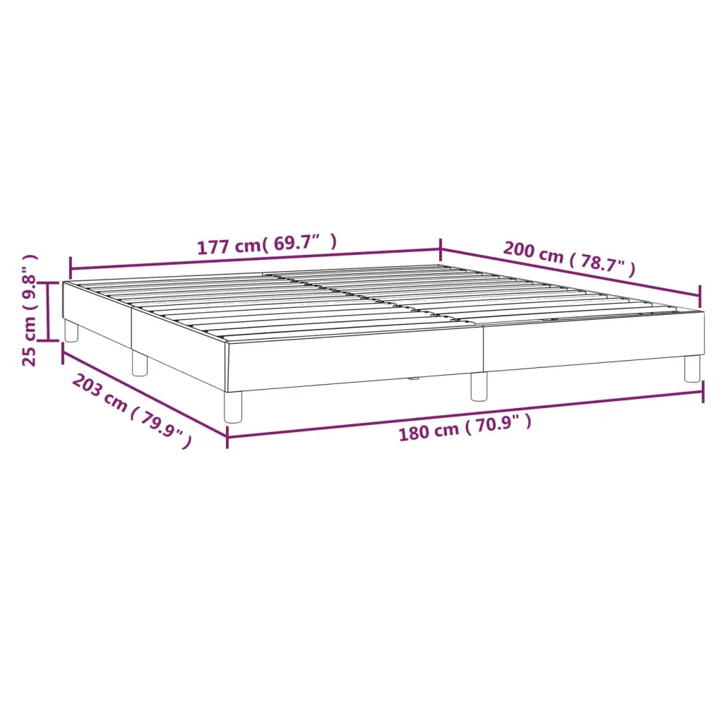 Letto matrimoniale | Letto per adulti | Struttura Letto a Rete a Molle Crema 180x200 cm in Similpelle