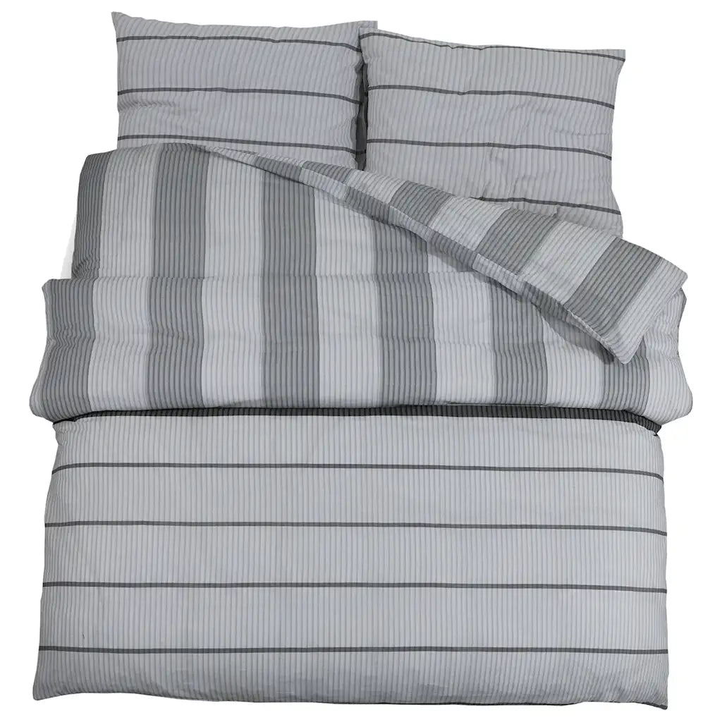 Set Copripiumino Grigio 200x200 cm in Cotone CFW4859452