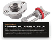 Corrosione resistente Aftapplug in acciaio inossidabile 316 - Garboard Aftapplug - Accessorio per sport acquatici - Con guaina impermeabile - Con connessione rimovibile - Adatto per specchi da barca - Filtro di scarico