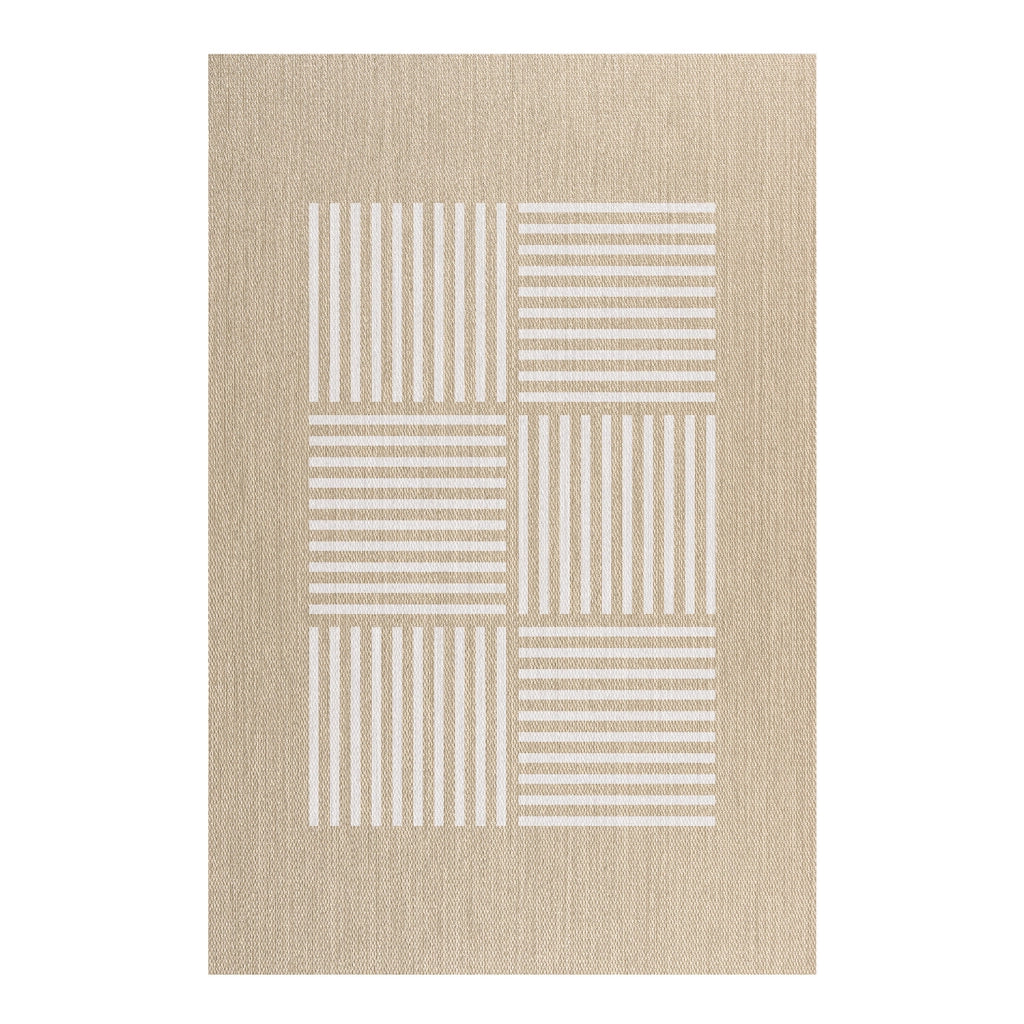 Tappeto vinilico di alta qualità linee bianche 140x200