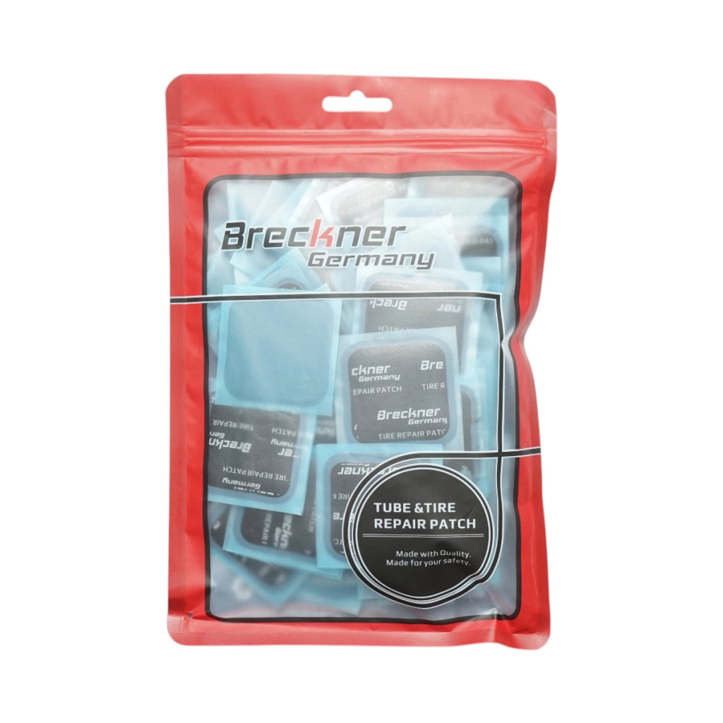Toppe vulcanizzanti quadrate 40x40mm universali per camere d'aria 70 pz/set Breckner Germany