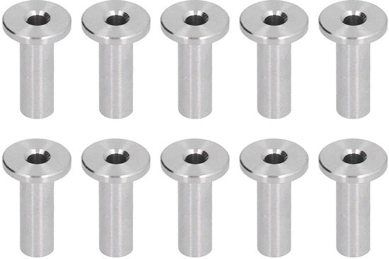 Set di Protezioni in Acciaio Inossidabile per Railing a Cavo - 10 Pezzi - Protezione contro l'Erosione - Utilizzo Decorativo - Acciaio Inossidabile di Classe Marine T316