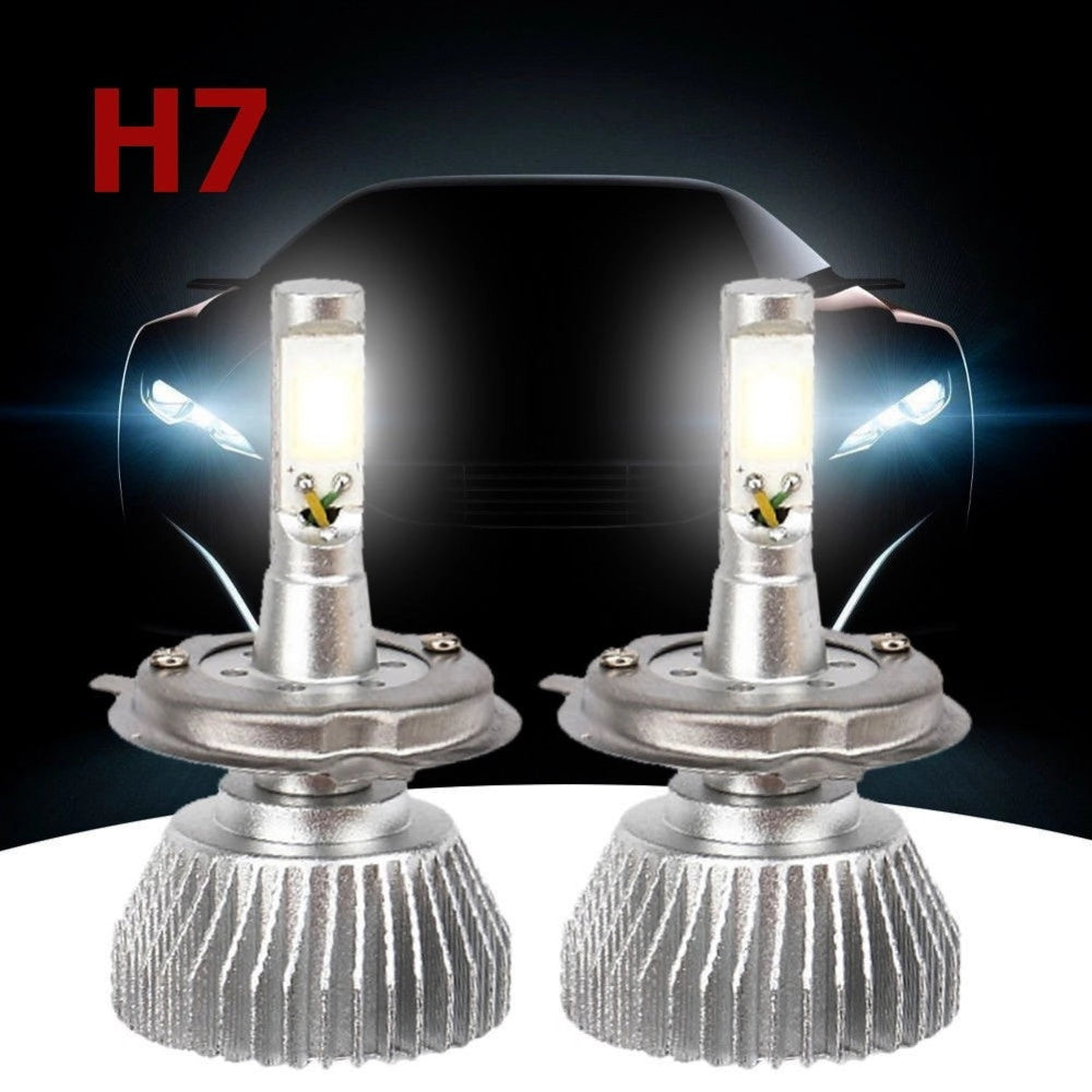 Trade Shop - Coppia Lampade Fari Ricambio Per Auto Led H7 32w Alta Luminosita' Bianco Freddo -