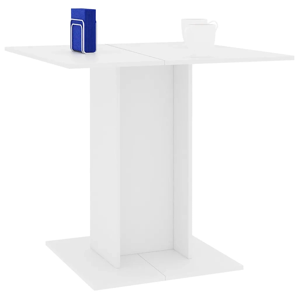 Tavolo da Pranzo | Tavolo da cucina Bianco 80x80x75 cm in Legno Multistrato