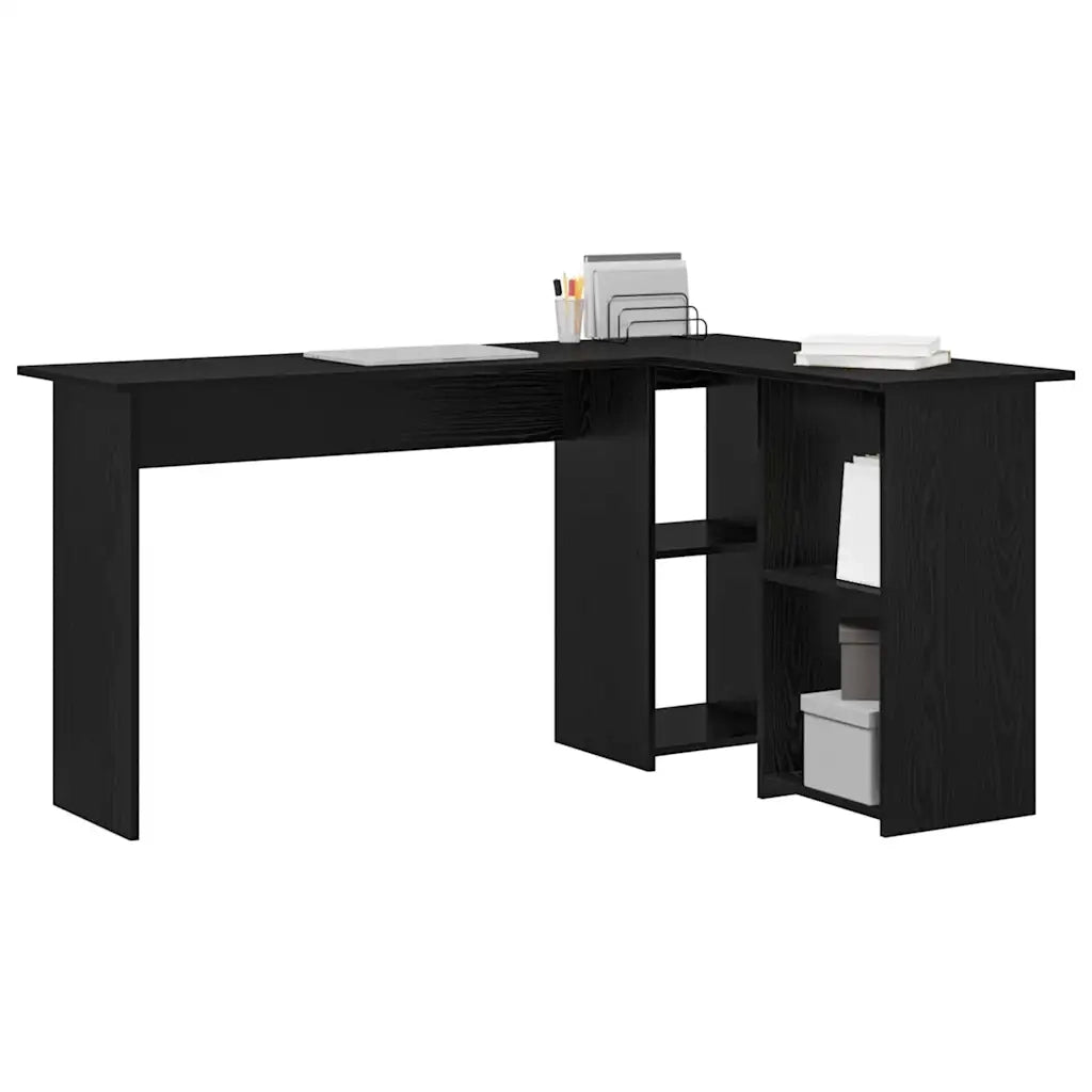Scrivania | Tavolo da Ufficio Rovere Nero 142 x 102 x 73 cm Legno multistrato