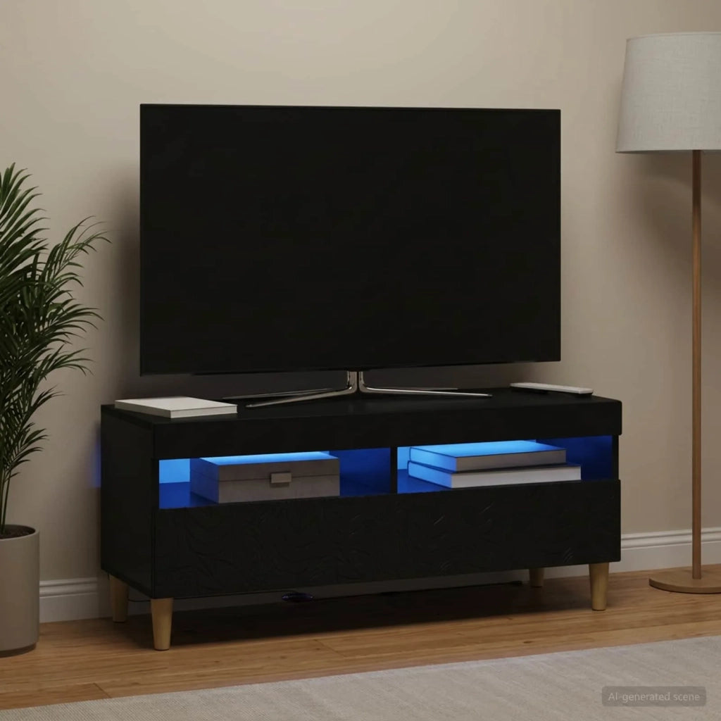 Mobile TV LED Nero Legno ingegnerizzato 897206