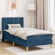 Struttura letto con materasso Blu 90 x 200 cm Tessuto 3415092