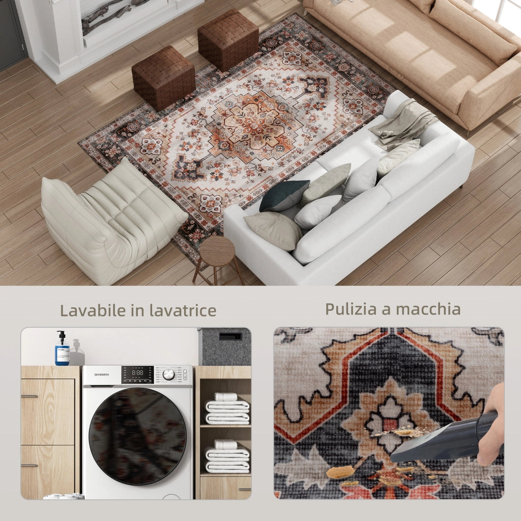 Tappeto Bohemien ¨C Minimal ¨C Marrone 230x160 cm