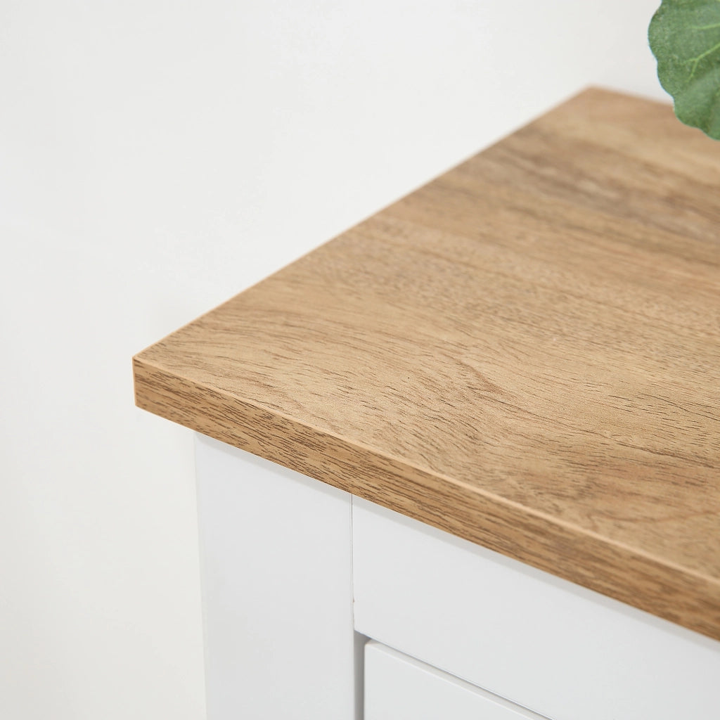 Scarpiera 12 paia ¨C zephmum ¨C bianco e rovere 79x23x90,5 cm
