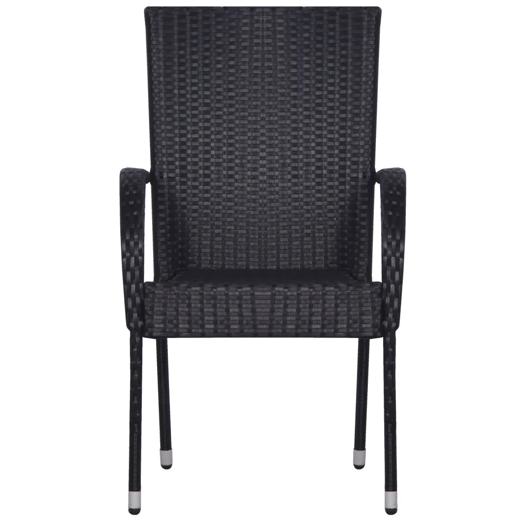 Set Mobili da Pranzo per Giardino 3 pz Nero 3072440