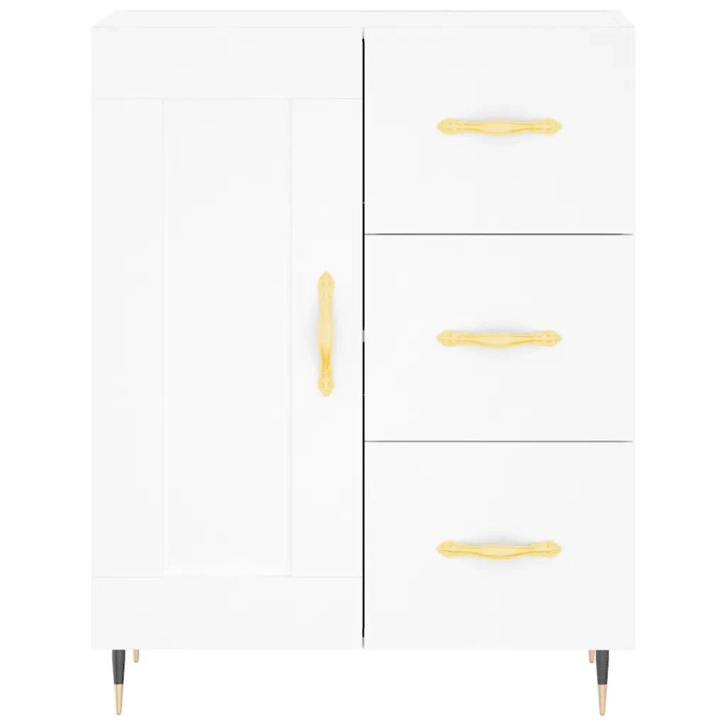Credenza | Madia | Buffet da pranzo | Armadio da pranzo Bianca 69,5x34x180 cm in Legno Multistrato