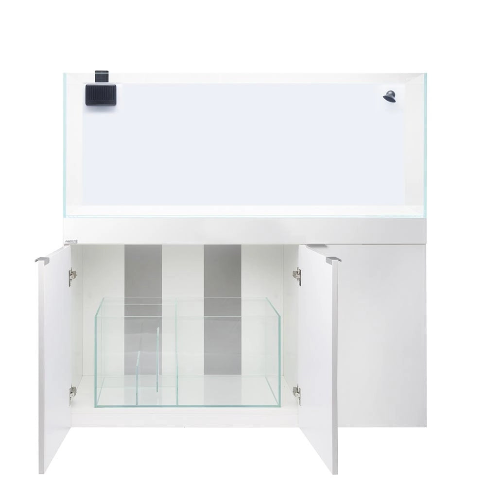 Aqpet Reef Aqua 120 Complete Marine cm120x50x50h - vasca in vetro extrachiaro con supporto e sump Colore: Bianco