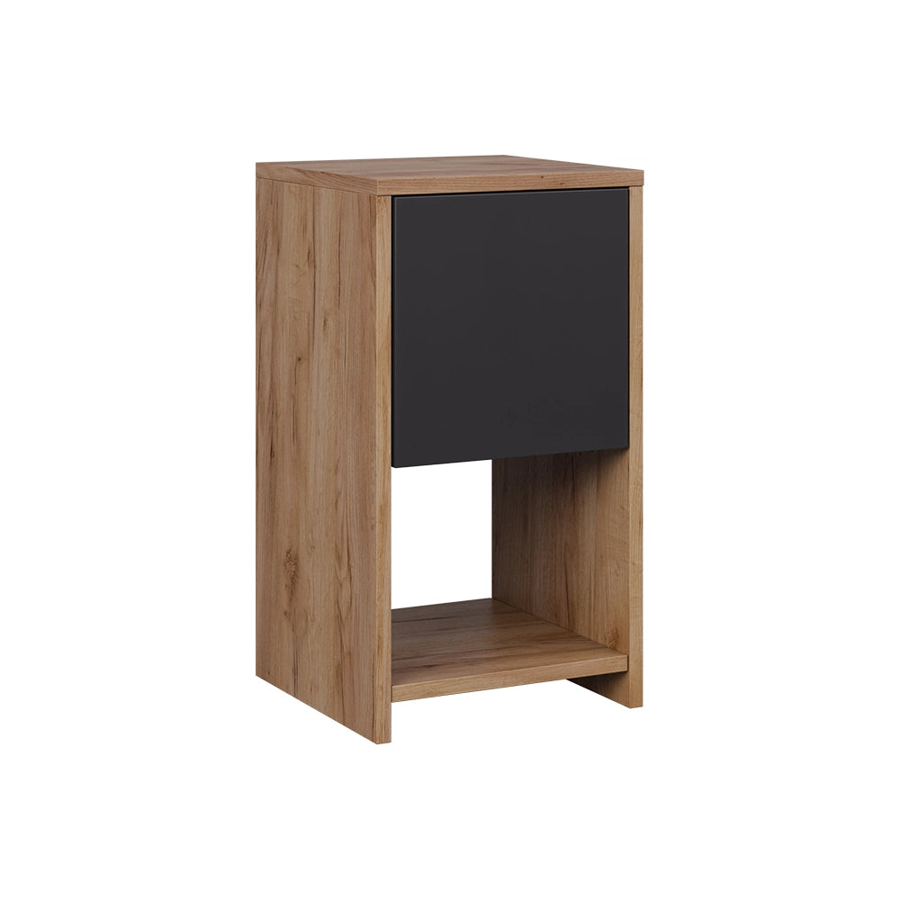 Vicco Comodino Quercia dorata/antracite 30 x 55 cm con 3 cassetti