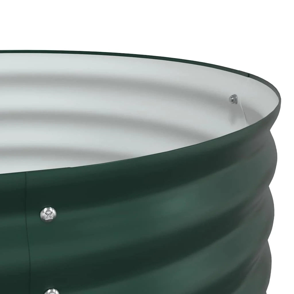 Fioriera rialzata moderna da esterno 320 x 80 x 81 cm resistente minimalista acciaio verde 02_0058903