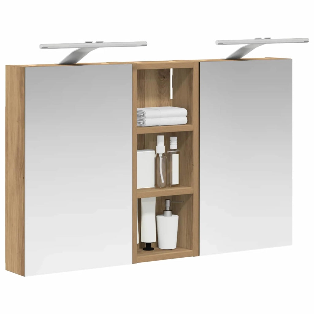 Set di Armadi da Bagno | Armadio da bagno con lo scaffale 3 pz 80 x 10,5 x 50 cm