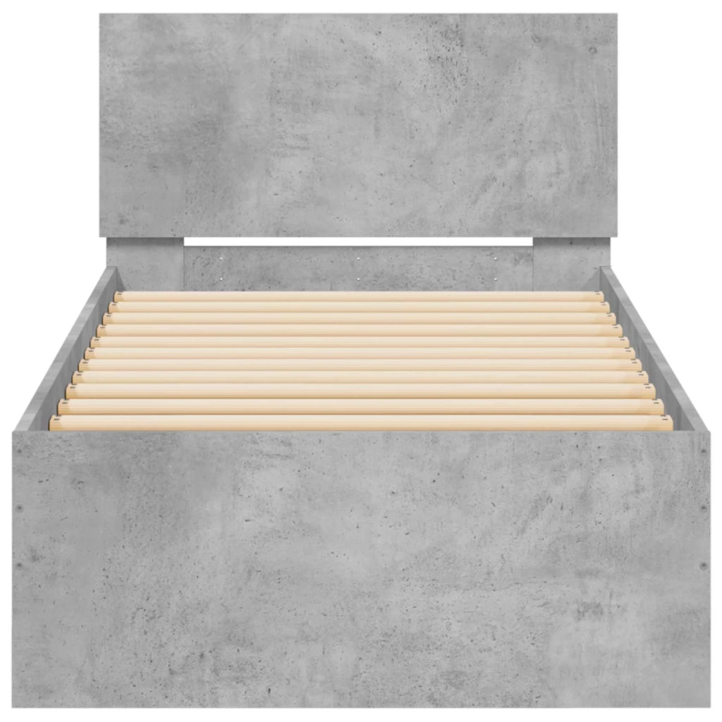 Struttura del letto Grigio Cemento Legno ingegnerizzato 8008998