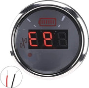 Accumetro digitale 52 mm/2 pollici con anticondensatore acqua resistente, 12 V con allarme intelligente per barca-autojacht (Bianco)