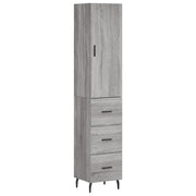 Credenza | Madia | Buffet da pranzo | Armadio da pranzo Grigio Sonoma 34,5x34x180 cm in Legno Multistrato