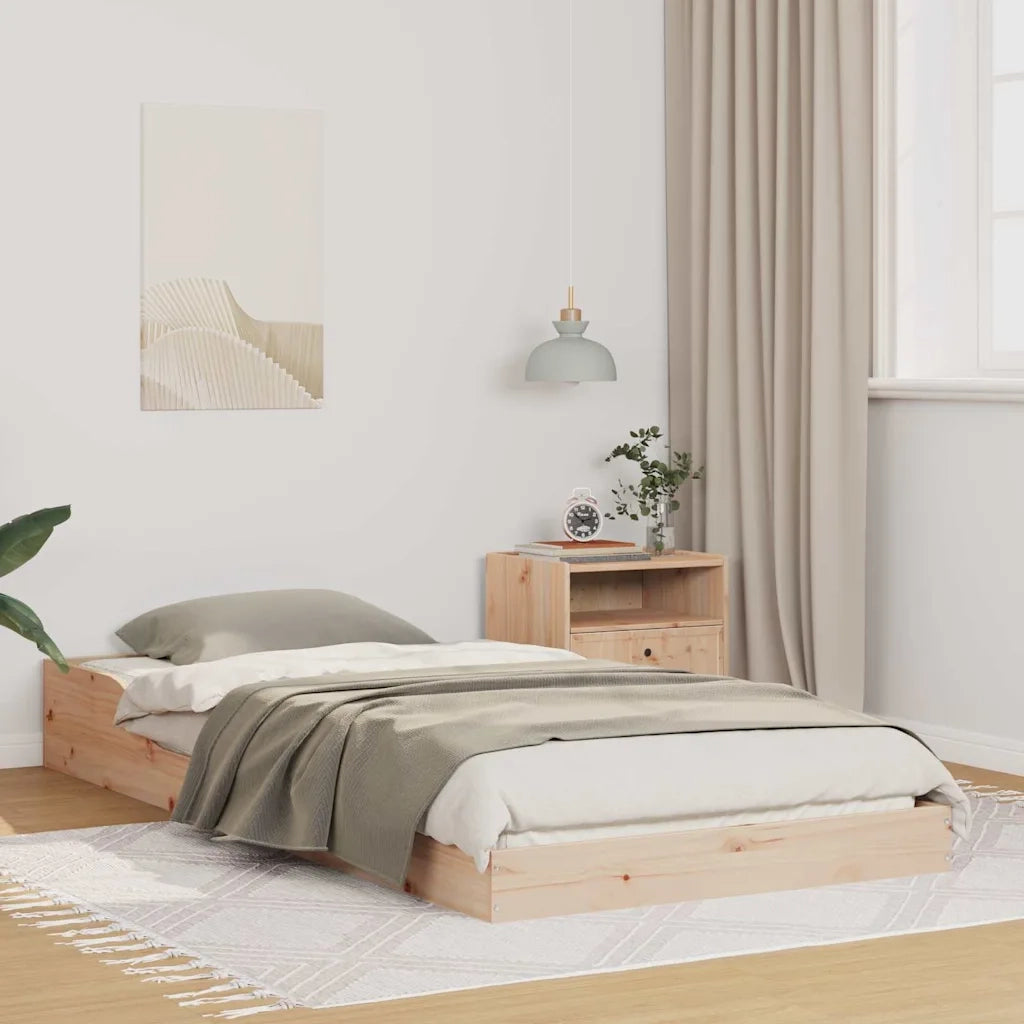 Letto singolo | Letto per adulti | Struttura del letto Naturale 80 x 220 cm Pino massello