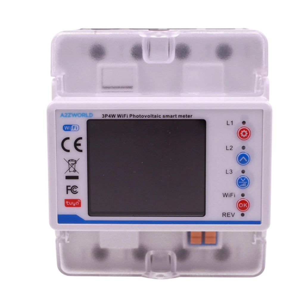 Contatore Trifase WiFi 100A 4P/4M 230V AC, Potenza Consumi e Temperatura