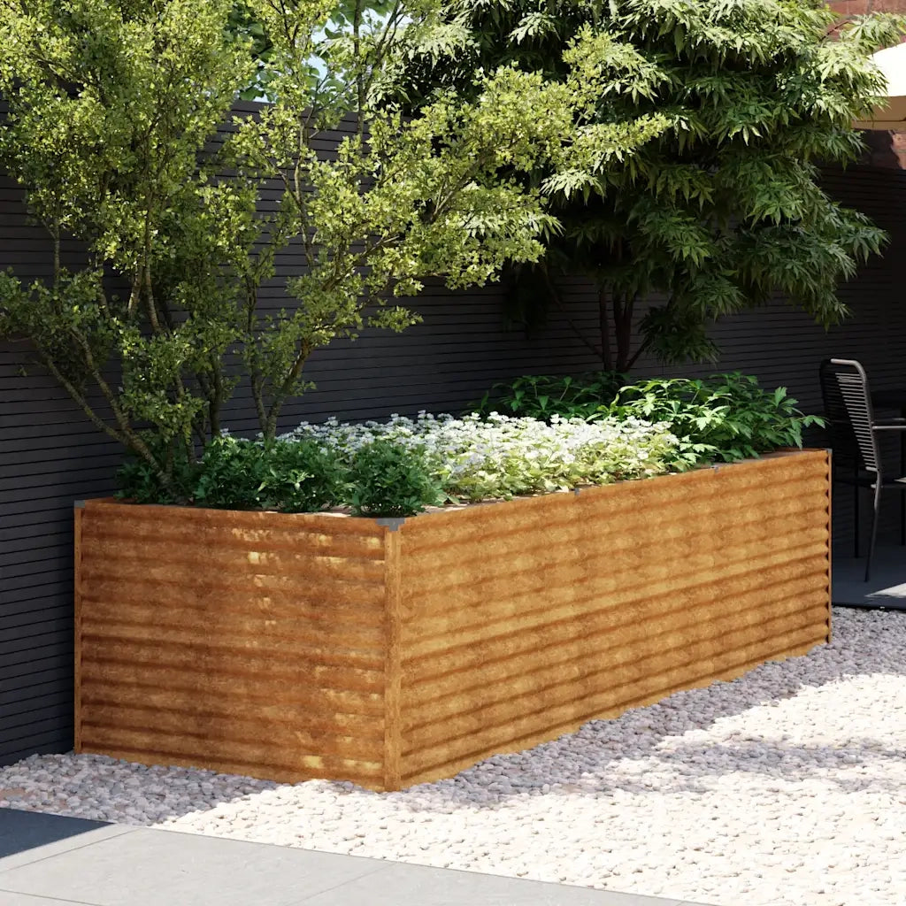 Fioriera Rialzata da Giardino 290x100x69 cm in Acciaio Corten 152004