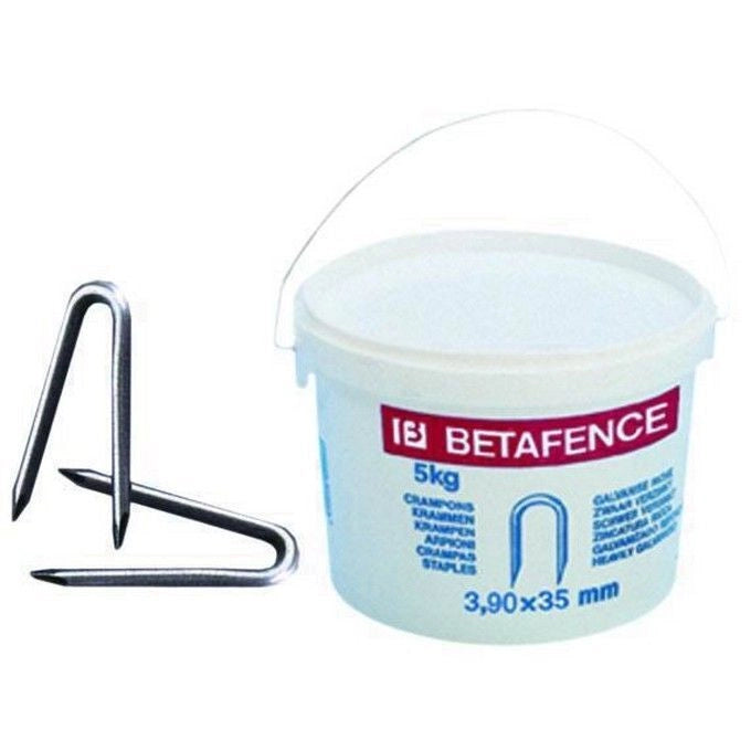Betafence Punte Cambrette Zinco-Bezinal 5 Kg filo acciaio diametro 3,4 mm lunghezza 30 mm fissaggio reti su pali di legno