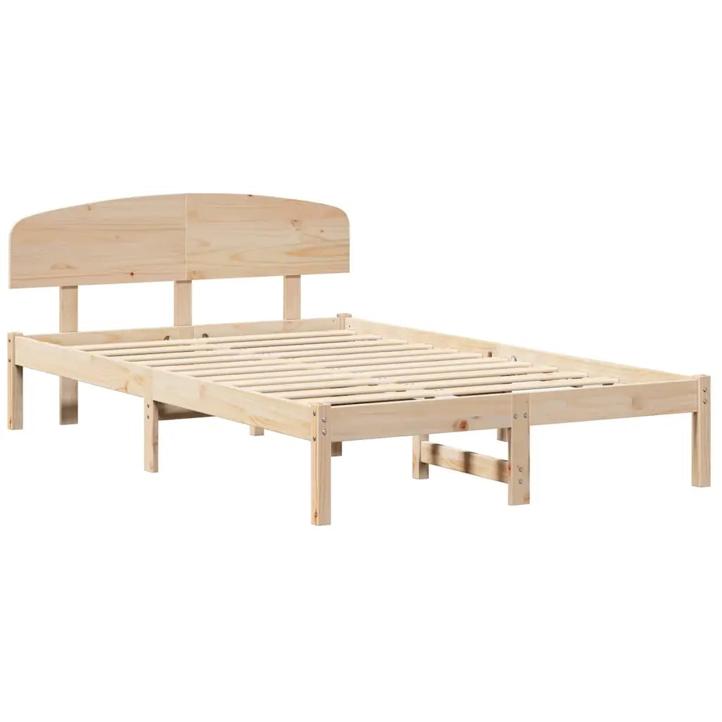 Struttura del letto-Giroletto Naturale 140 x 190 cm Pino massello 610005
