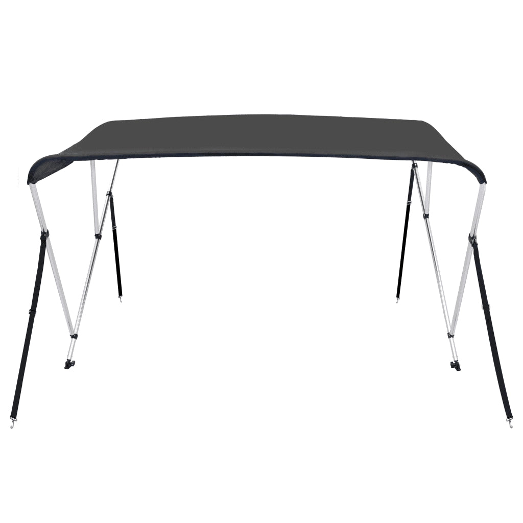 Bimini di Prua con Tendalino a 3 Archi-Tenda da Sole per Bimini di Prua Antracite 183x196x137 cm