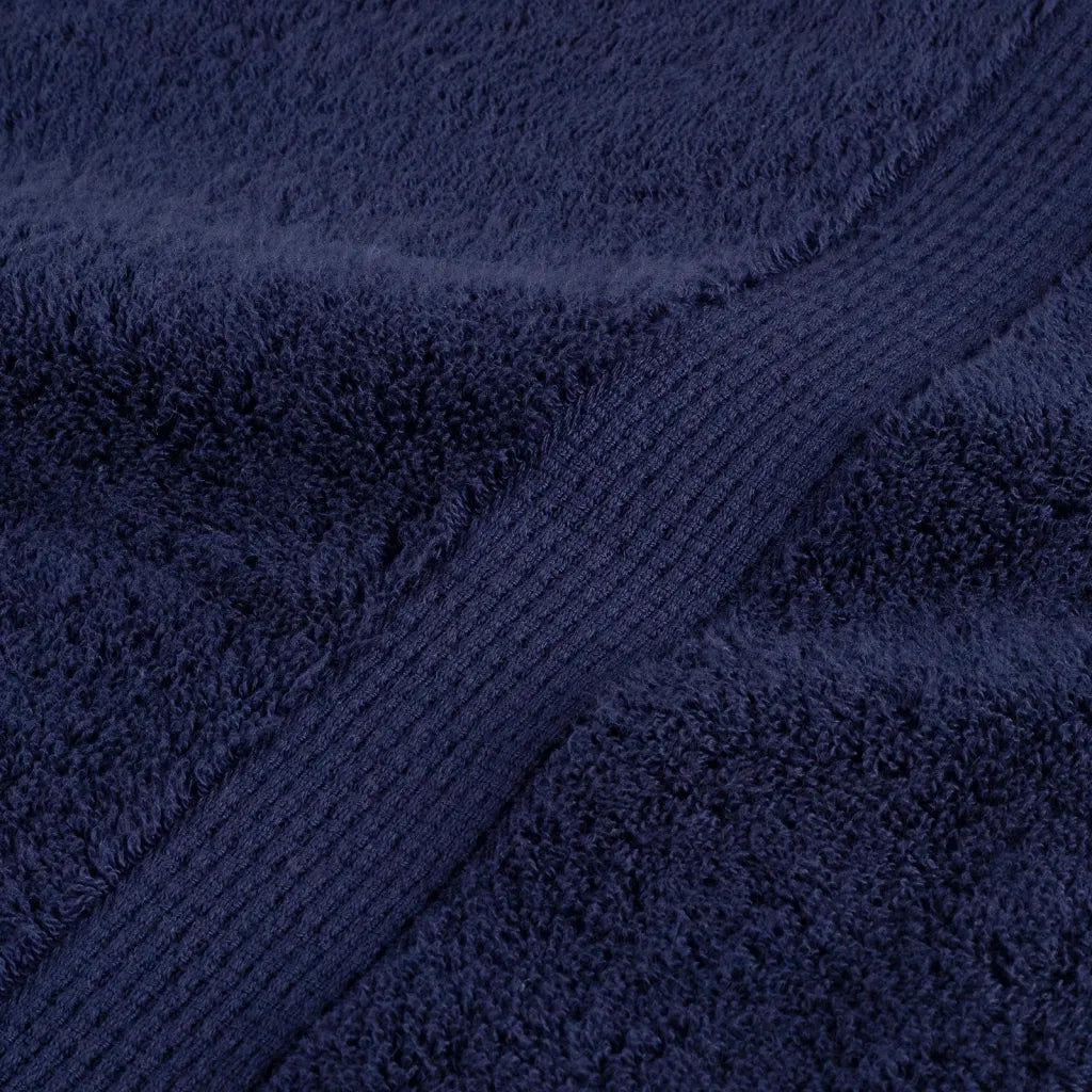 Asciugamani Premium SOLUND 4 pz | Teli per bagno Blu Navy 50x100 cm 600 g/m2