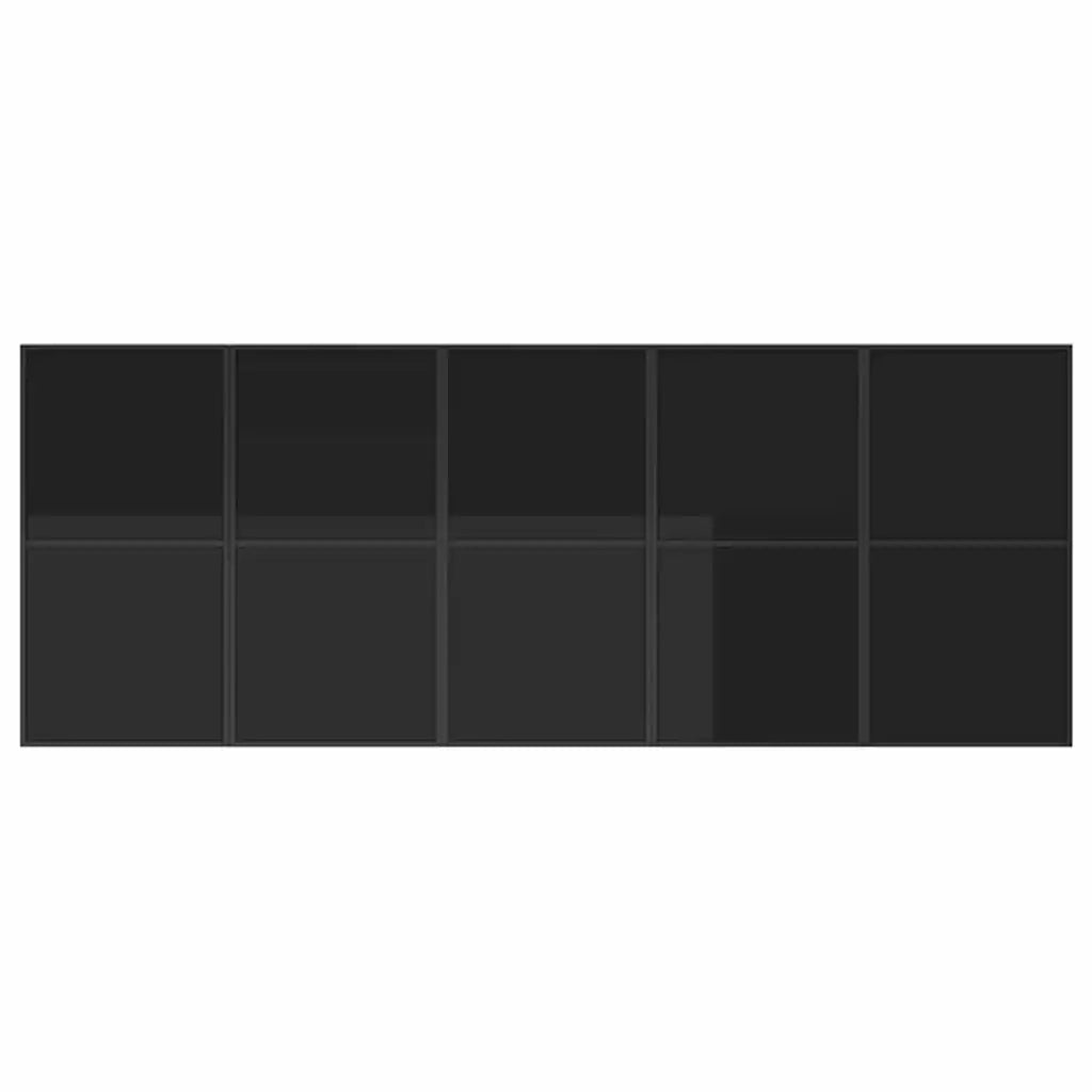 Set da Pranzo per Giardino 11 pcs Nero Acciaio 3335861