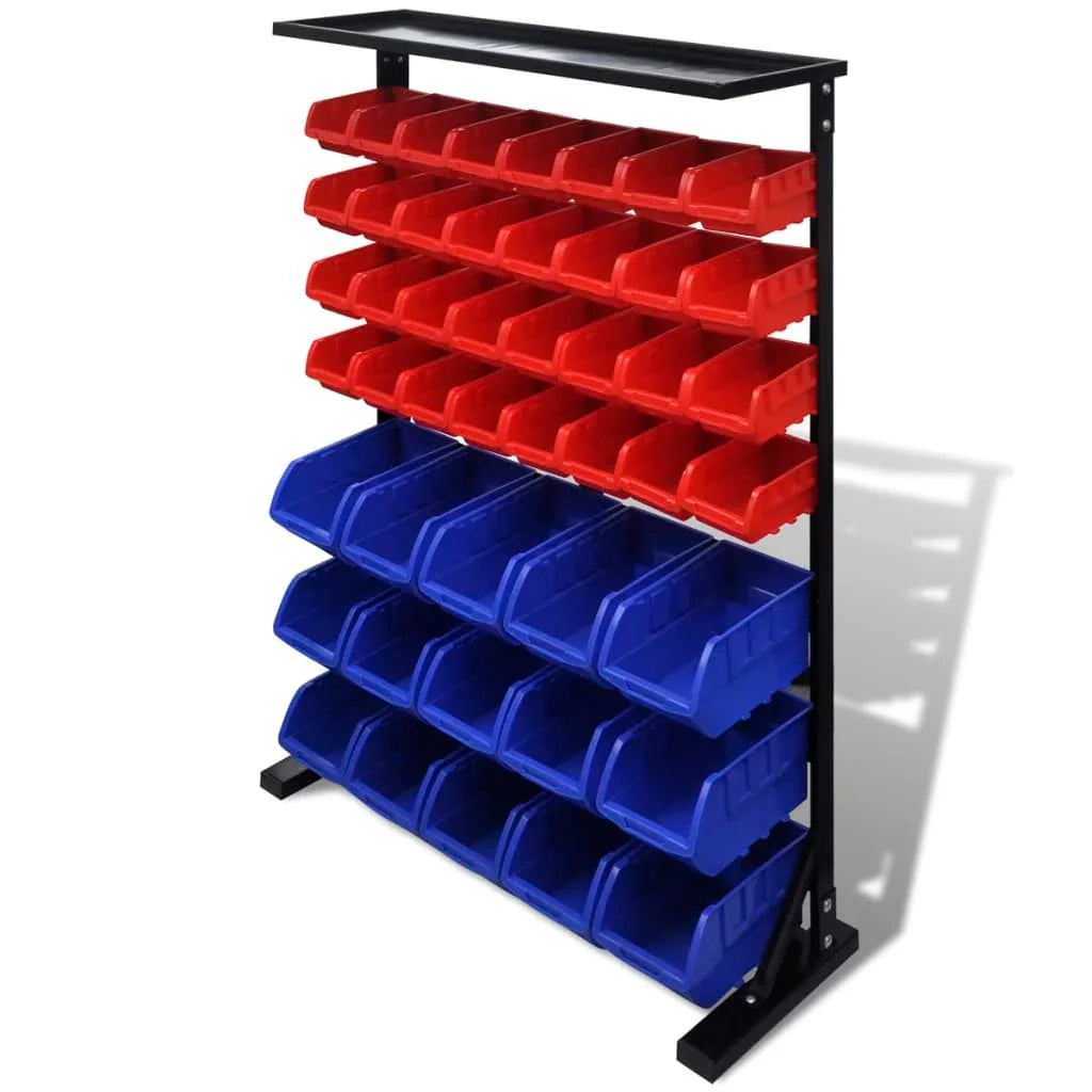 Porta attrezzi da garage blu e rosso 02_0003857