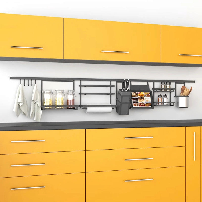 Lotto di 2 Zoccolo da cucina Plasline con accessori, altezza 150 mm, 2 barre lunghezza 2,35 m, Tecnoplastica, Nera